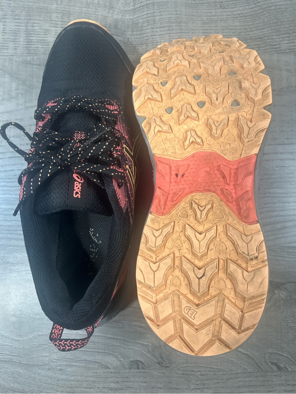 ASICS Gel Venture 9 Trail Running Shoes Black Pink Women’s Sneakers Size 8.5 - Picture 6 of 10
